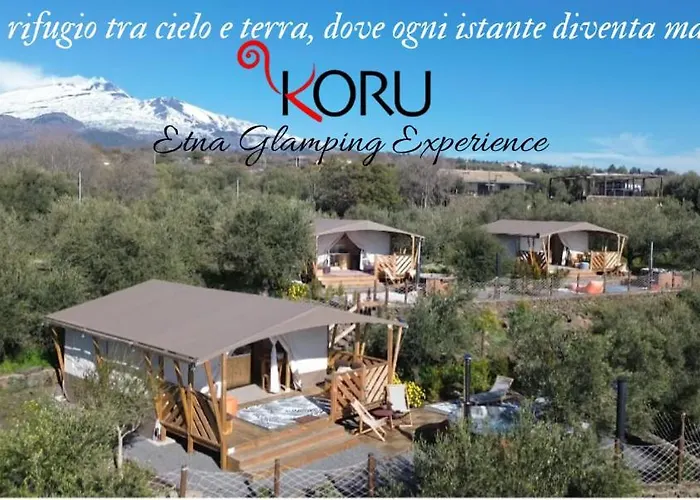 Luxusní stan Koru Etna Glamping - Con Vasca Idromassaggio Privata